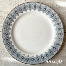 画像30: 【在庫3/4】イギリス WEDGWOOD DENTELLE レースデザイン アンティーク陶器皿 プレート大(約24.5cm) (30)