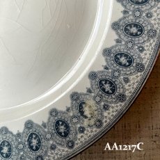 画像25: 【在庫3/4】イギリス WEDGWOOD DENTELLE レースデザイン アンティーク陶器皿 プレート大(約24.5cm) (25)