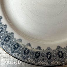 画像34: 【在庫3/4】イギリス WEDGWOOD DENTELLE レースデザイン アンティーク陶器皿 プレート大(約24.5cm) (34)