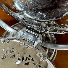 画像20: イギリス 透かし細工が美しい ヴィンテージ ケーキスタンド シルバープレート食器 英国アフタヌーンティー (20)