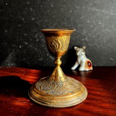 画像1: イギリス ヴィンテージ 真鍮ブラスキャンドルスタンド BRASS CANDLE STAND ろうそく立て (1)