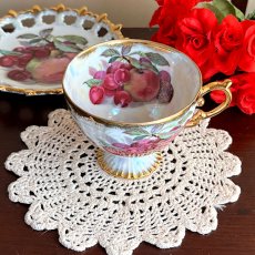 画像6: イギリス ヴィンテージ 落ち着いたお色のエクリューカラー クロッシェドイリー (直径 約17.0cm) (6)