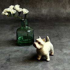 画像1: イギリス 小さく可愛いフォックス・テリア 犬置物 DOG Porcelain Terrier Dog ヴィンテージ陶器 (1)