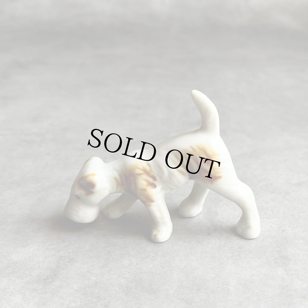 画像2: イギリス 1950年代 小さなフォックス・テリア 犬置物 DOG Porcelain Terrier Dog ヴィンテージ陶器 (2)
