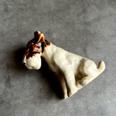 画像6: イギリス 1950年代 ヴィンテージ陶器 フォックス・テリア 犬置物 DOG Porcelain Terrier Dog (6)