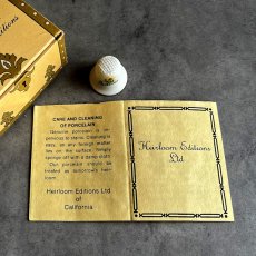 画像4: アメリカ 1983年 HEIRLOOM EDITIONS アリゾナ州 花＆鳥 箱付き ハンドペイント 陶製シンブル 指ぬき (4)