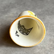 画像9: アメリカ 1983年 HEIRLOOM EDITIONS ネブラスカ州 花＆鳥 箱付き ハンドペイント 陶製シンブル 指ぬき (9)