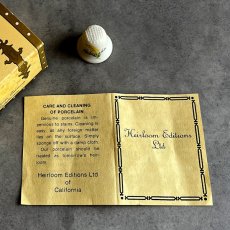 画像4: アメリカ 1983年 HEIRLOOM EDITIONS ネブラスカ州 花＆鳥 箱付き ハンドペイント 陶製シンブル 指ぬき (4)