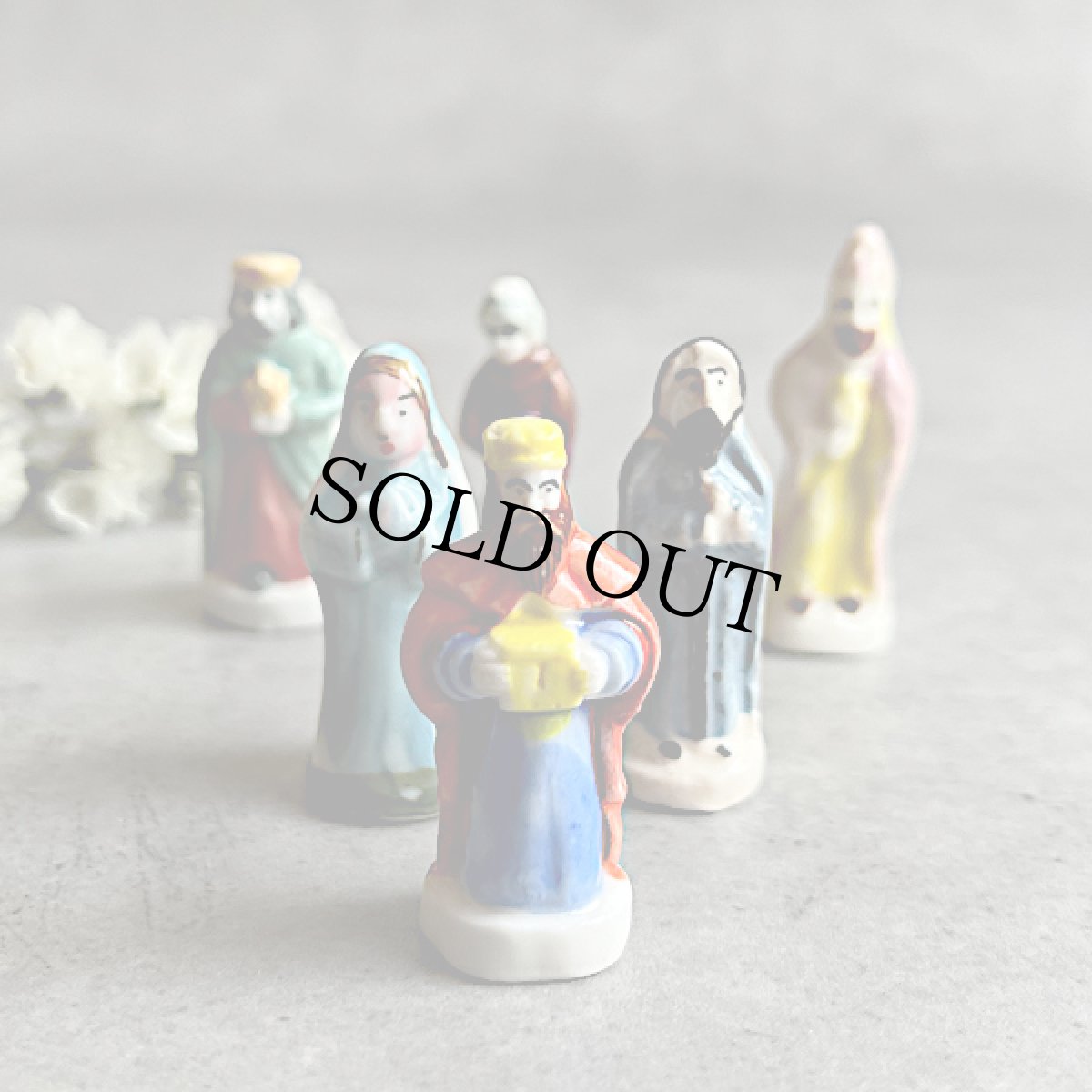 画像3: フランス 6個セット 聖者 サントンなど 幸せを運ぶ 小さな陶器置物 フェーブ Feve ラッキーアイテム ヴィンテージ陶器 (3)