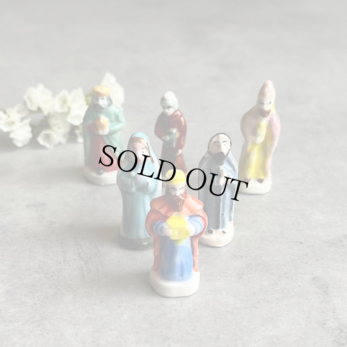 画像4: フランス 6個セット 聖者 サントンなど 幸せを運ぶ 小さな陶器置物 フェーブ Feve ラッキーアイテム ヴィンテージ陶器 (4)