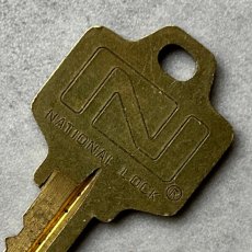 画像1: アメリカ ヴィンテージ鍵 NATIONAL LOCK 99333 古いカギ (1)