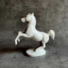 画像7: ヨーロッパ 1970年代 陶製 白馬 ホースフィギュア 里帰り品 JAPAN オキュパイドジャパン 陶器 (7)