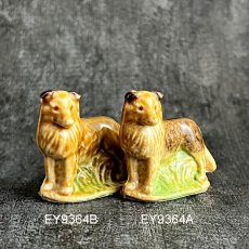 画像1: (在庫1/2) 英国 1971-1984年 WADE社 ENGLAND Whimsies コリー犬 ウェードウィムズィーズ ミニチュアフィギュア 陶製犬雑貨 (1)