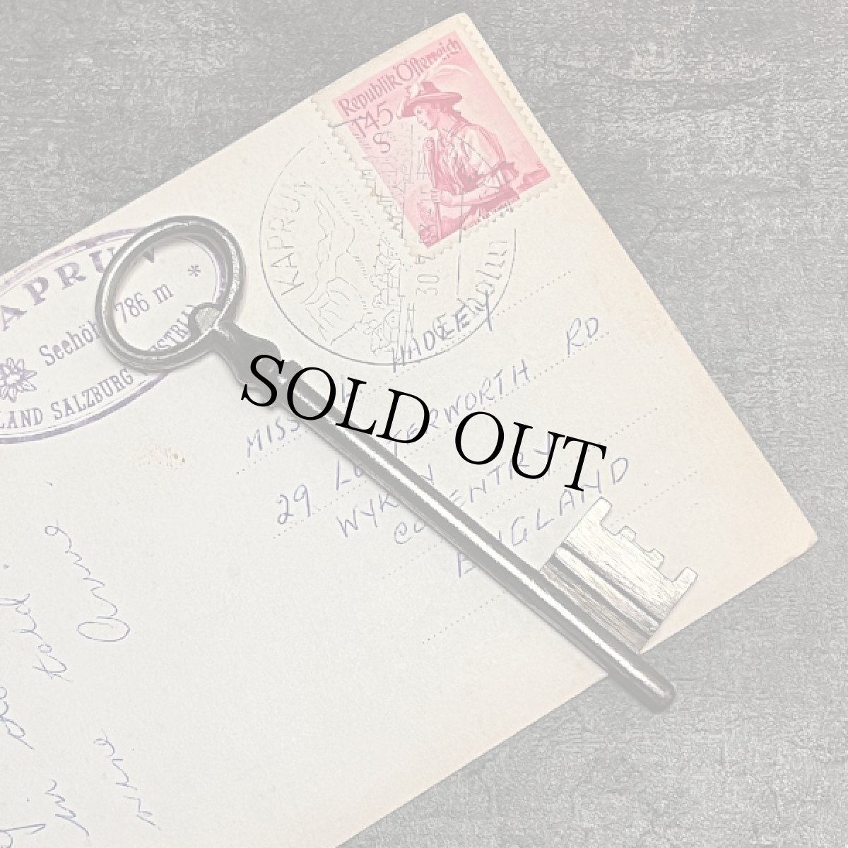 画像1: フランス アンティーク/ヴィンテージ鍵 古いカギ 家具 海外インテリア雑貨(約 長さ9.5cm) (1)