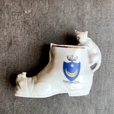 画像9: 英国 1920-1950年代 アンティーク 陶器 靴で追いかけあいっこ猫とねずみ ポーツマス PORTSMOUTH クレストウェア CREST WARE (9)