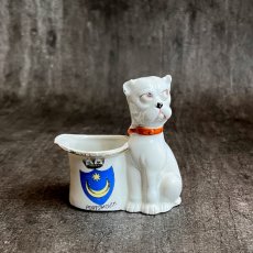 画像2: 英国 1920-1950年代 アンティーク 陶器 ブルドック犬 ポーツマス PORTSMOUTH クレストウェア CREST WARE (2)