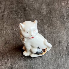 画像6: 英国 1920-1950年代 アンティーク 陶器 猫 ねこ  Town Hall Portsmouth クレストウェア CREST WARE (6)