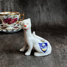 画像1: 英国 1920-1950年代 アンティーク 陶器 猫 ねこ ポーツマス PORTSMOUTH クレストウェア CREST WARE (1)