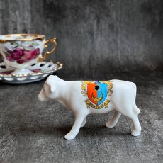 画像1: 英国 1920-1950年代 アンティーク 陶器 牛 サウスシー SOUTHSEA クレストウェア CREST WARE (1)