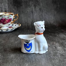 画像1: 英国 1920-1950年代 アンティーク 陶器 ブルドック犬 ポーツマス PORTSMOUTH クレストウェア CREST WARE (1)