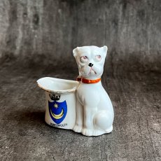 画像3: 英国 1920-1950年代 アンティーク 陶器 ブルドック犬 ポーツマス PORTSMOUTH クレストウェア CREST WARE (3)