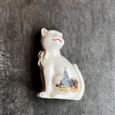 画像7: 英国 1920-1950年代 アンティーク 陶器 猫 ねこ  Town Hall Portsmouth クレストウェア CREST WARE (7)