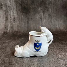 画像2: 英国 1920-1950年代 アンティーク 陶器 靴で追いかけあいっこ猫とねずみ ポーツマス PORTSMOUTH クレストウェア CREST WARE (2)