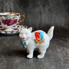 画像1: 英国 1920-1950年代 アンティーク 陶器 猫 まん丸ねこ サウスシー SOUTHSEA クレストウェア CREST WARE (1)
