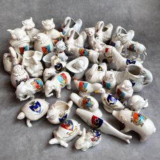 画像10: 英国 1920-1950年代 アンティーク 陶器 猫 ねこ  Town Hall Portsmouth クレストウェア CREST WARE (10)