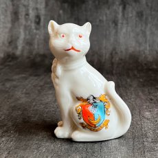 画像2: 英国 1920-1950年代 アンティーク 陶器 猫 ねこ サウスシー SOUTHSEA クレストウェア CREST WARE (2)
