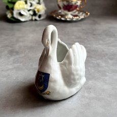 画像5: 英国 1920-1950年代 アンティーク 陶器 スワン 白鳥 サウスシー SOUTHSEA クレストウェア CREST WARE EY9990 (5)