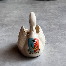 画像12: 英国 1920-1950年代 アンティーク 陶器 スワン 白鳥 サウスシー SOUTHSEA クレストウェア CARLTON CREST WARE (12)