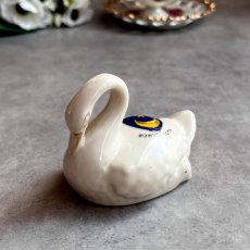 画像1: 英国 1920-1950年代 アンティーク 陶器 スワン 白鳥 ポーツマス PORTSMOUTH クレストウェア CREST WARE (1)