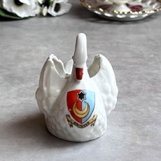 画像12: 英国 1920-1950年代 アンティーク 陶器 スワン 白鳥 サウスシー SOUTHSEA クレストウェア GEMMA CREST WARE (12)