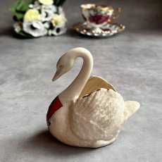 画像4: 英国 1920-1950年代 アンティーク 陶器 スワン 白鳥 サウスシー SOUTHSEA クレストウェア CARLTON CREST WARE (4)