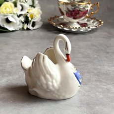画像10: 英国 1920-1950年代 アンティーク 陶器 スワン 白鳥 ポーツマス PORTSMOUTH クレストウェア GEMMA CREST WARE EY9989 (10)