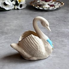 画像10: 英国 1920-1950年代 アンティーク 陶器 スワン 白鳥 サウスシー SOUTHSEA クレストウェア CARLTON CREST WARE (10)