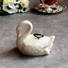 画像2: 英国 1920-1950年代 アンティーク 陶器 スワン 白鳥 ポーツマス PORTSMOUTH クレストウェア CREST WARE (2)