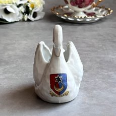画像12: 英国 1920-1950年代 アンティーク 陶器 スワン 白鳥 サウスシー SOUTHSEA クレストウェア CREST WARE EY9990 (12)
