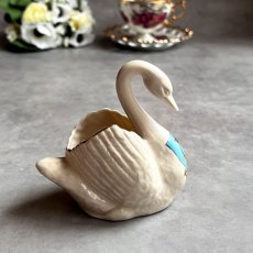 画像2: 英国 1920-1950年代 アンティーク 陶器 スワン 白鳥 サウスシー SOUTHSEA クレストウェア CARLTON CREST WARE (2)