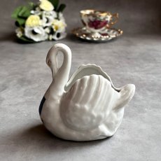 画像4: 英国 1920-1950年代 アンティーク 陶器 スワン 白鳥 サウスシー SOUTHSEA クレストウェア CREST WARE EY9990 (4)