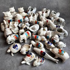 画像13: 英国 1920-1950年代 アンティーク 陶器 スワン 白鳥 ポーツマス PORTSMOUTH クレストウェア CREST WARE (13)