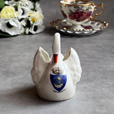 画像11: 英国 1920-1950年代 アンティーク 陶器 スワン 白鳥 ポーツマス PORTSMOUTH クレストウェア GEMMA CREST WARE EY9989 (11)