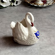 画像12: 英国 1920-1950年代 アンティーク 陶器 スワン 白鳥 ポーツマス PORTSMOUTH クレストウェア GEMMA CREST WARE (12)