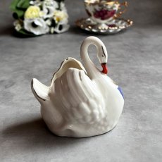 画像2: 英国 1920-1950年代 アンティーク 陶器 スワン 白鳥 ポーツマス PORTSMOUTH クレストウェア GEMMA CREST WARE EY9989 (2)