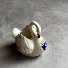 画像6: 英国 1920-1950年代 アンティーク 陶器 スワン 白鳥 ポーツマス PORTSMOUTH クレストウェア GEMMA CREST WARE (6)