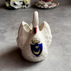 画像3: 英国 1920-1950年代 アンティーク 陶器 スワン 白鳥 ポーツマス PORTSMOUTH クレストウェア GEMMA CREST WARE (3)