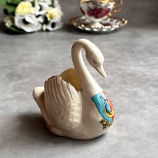 画像1: 英国 1920-1950年代 アンティーク 陶器 スワン 白鳥 サウスシー SOUTHSEA クレストウェア CARLTON CREST WARE (1)