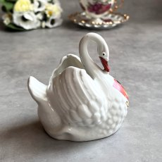 画像2: 英国 1920-1950年代 アンティーク 陶器 スワン 白鳥 サウスシー SOUTHSEA クレストウェア GEMMA CREST WARE (2)