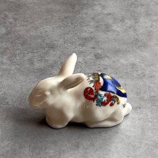 画像1: 英国 1920-1950年代 アンティーク 陶器 うさぎ 兎 ポーツマス PORTSMOUTH クレストウェア CREST WARE (1)